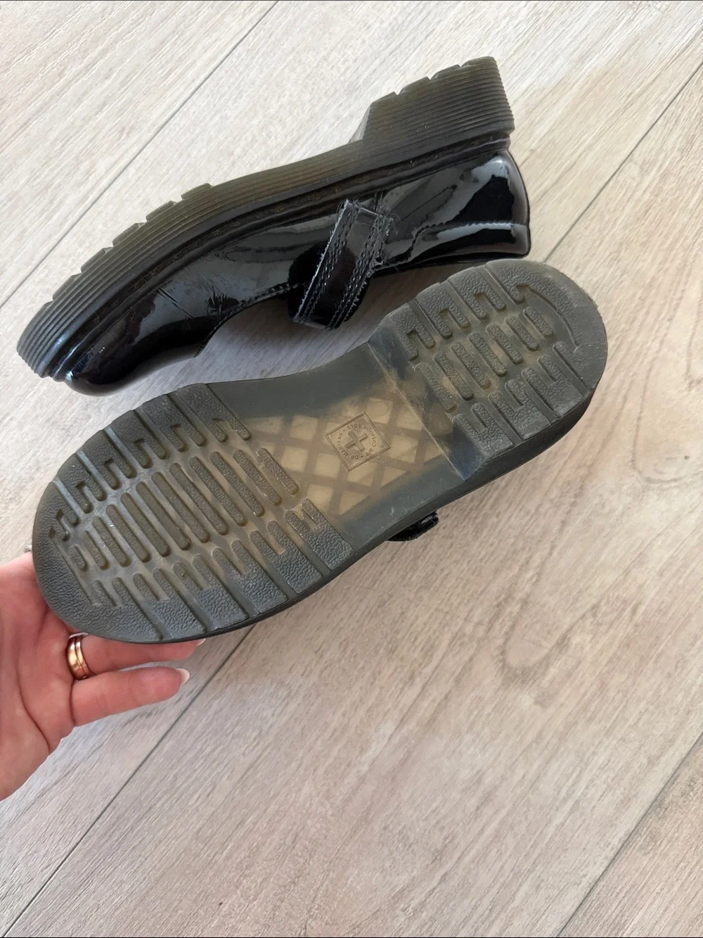 Dr. Martens Black Patent Mary Jane School Shoes